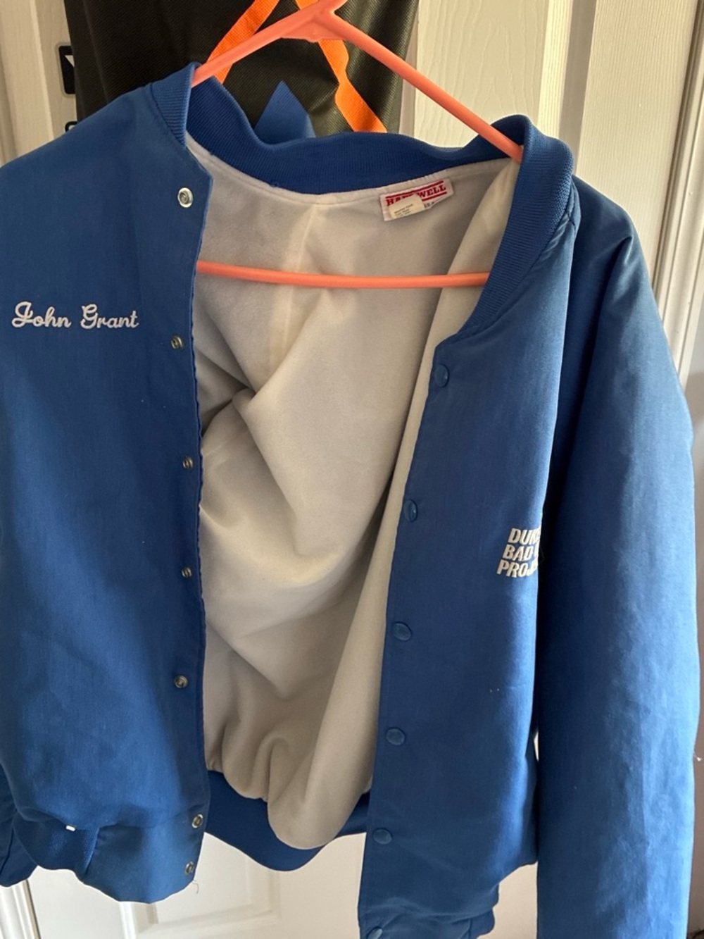 Duke Power Shirt Blue Embroidered Name Snap-Front Jacket